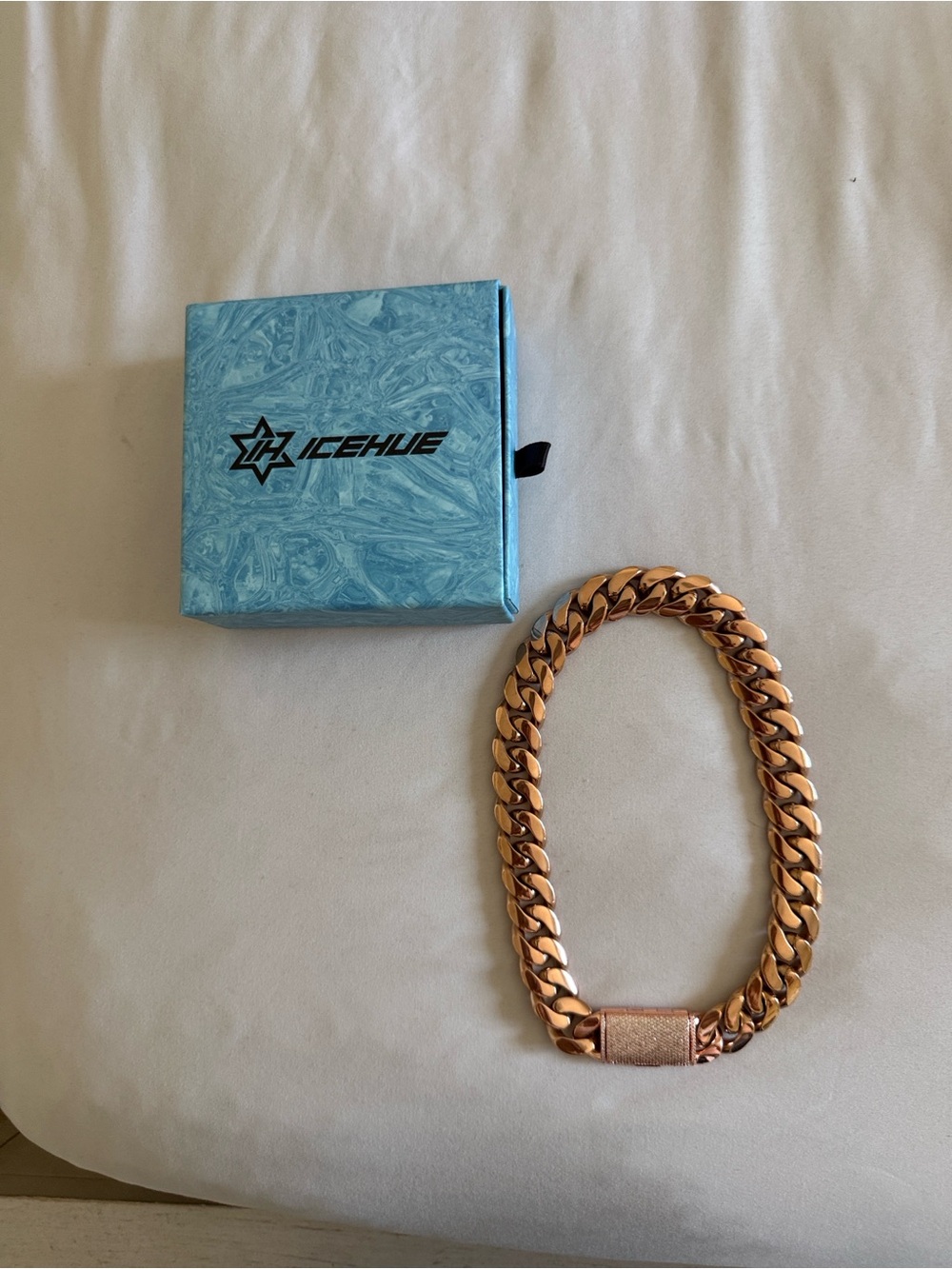Source Unknown Rose Gold Chunky Curb Chain Necklace